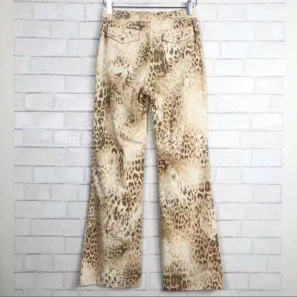 ST.John Vtg 90s Y2K Leopard Print High-waist Straight Leg Pants size 2 - Picture 5 of 9